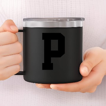 Discover Monogram Superstar Initial letter P 14oz Stainless Steel Tumblers