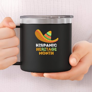 Discover Hispanic Heritage Month Skull Hat 14oz Stainless Steel Tumblers