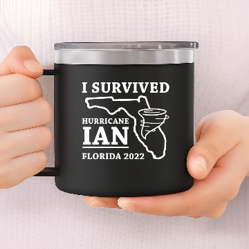 Discover I Survived Hurricane Ian 14oz Stainless Steel Tumblers
