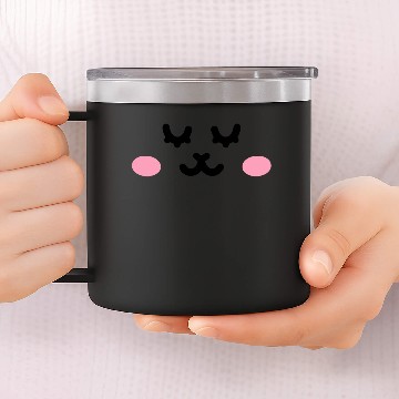 Discover Sleeping Cat Face 14oz Stainless Steel Tumblers