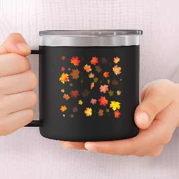 Discover Autumn Maple Leaves 14oz Stainless Steel Tumblers