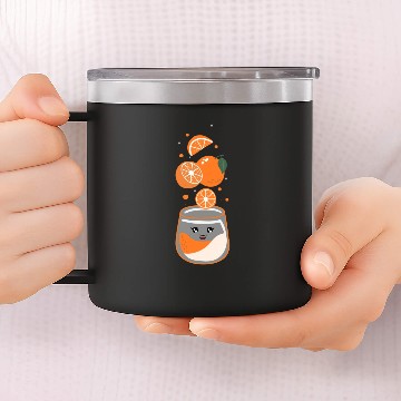 Discover Delicious orange juice 14oz Stainless Steel Tumblers