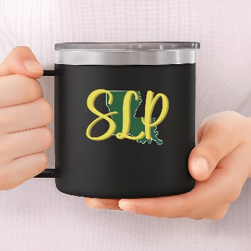 Discover La SLP green/gold 14oz Stainless Steel Tumblers