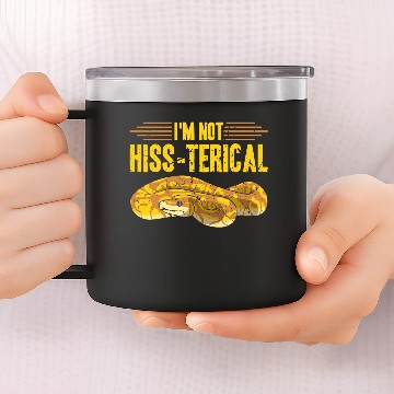 Discover Hiss Terical Ball Python Snake 14oz Stainless Steel Tumblers
