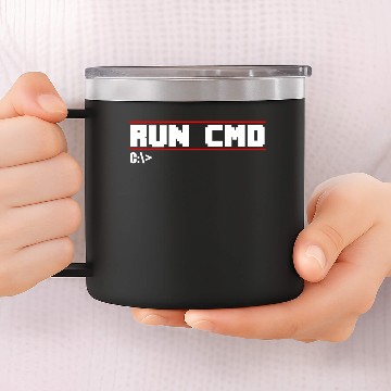 Discover Run Cmd 2 14oz Stainless Steel Tumblers