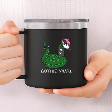 Discover Gothic Snake Gift for Snake Owners 14oz Stainless Steel Tumblers