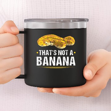 Discover Banana Ball Python Snake 14oz Stainless Steel Tumblers