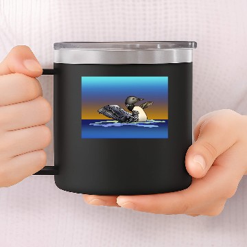Discover Good Morning Loon 14oz Stainless Steel Tumblers