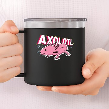 Discover Cute Axolotl 14oz Stainless Steel Tumblers