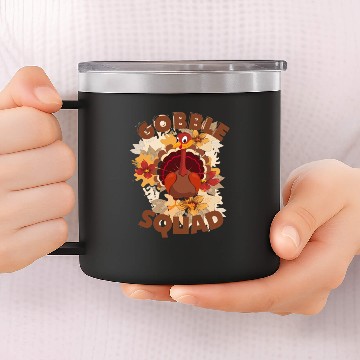 Discover Turkey Trot Squad gobble Essential 14oz Stainless Steel Tumblers