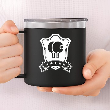 Discover Table tennis ping pong crest 14oz Stainless Steel Tumblers