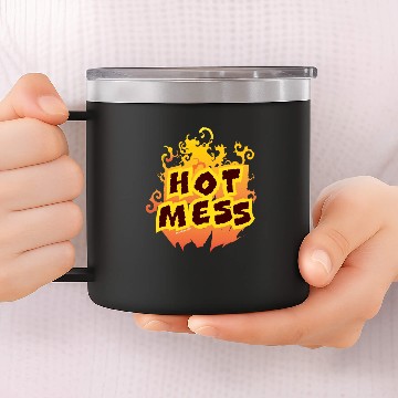 Discover Hot Mess Flames 14oz Stainless Steel Tumblers