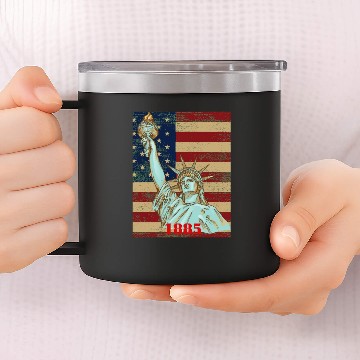 Discover LOVE-Statue of Liberty 14oz Stainless Steel Tumblers