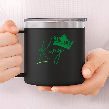 Discover King Queen Matching Couple 14oz Stainless Steel Tumblers