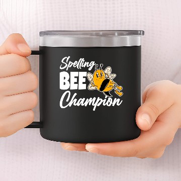 Discover Spelling Bee Champ 2 14oz Stainless Steel Tumblers