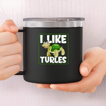 Discover I Like Turtles 14oz Stainless Steel Tumblers