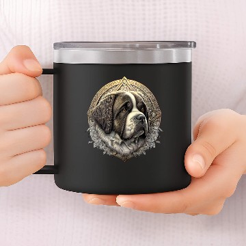 Discover Saint Bernard Dog 14oz Stainless Steel Tumblers
