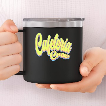 Discover School Cafeteria Worker Matching Typography Retro 14oz Stainless Steel Tumblers