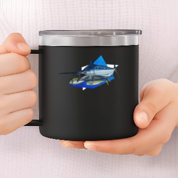 Discover Marlin and Tuna 14oz Stainless Steel Tumblers
