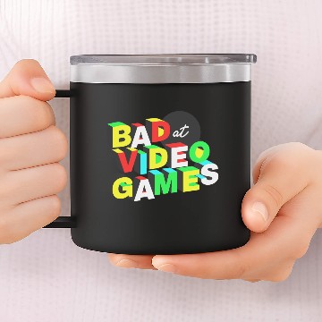 Discover Bad at Video Games 14oz Stainless Steel Tumblers