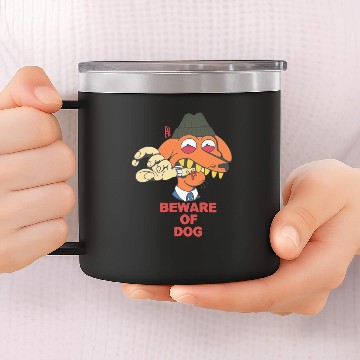 Discover BEWARE OF DOG 14oz Stainless Steel Tumblers