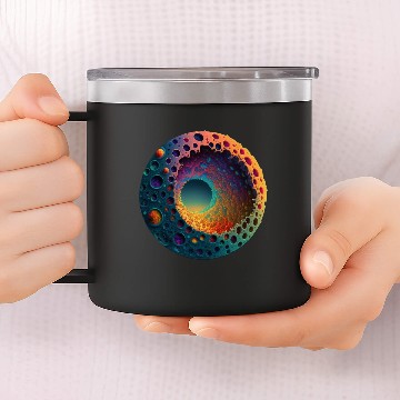 Discover Rounded Psychedelic Swirl 14oz Stainless Steel Tumblers