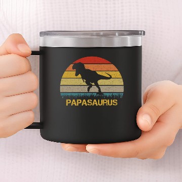 Discover Papasaurus 14oz Stainless Steel Tumblers