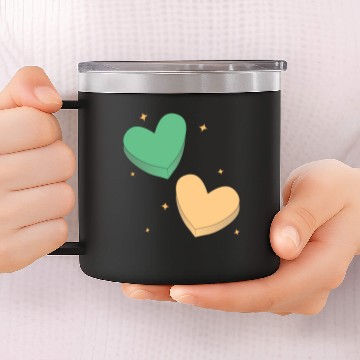 Discover Candy Hearts 14oz Stainless Steel Tumblers