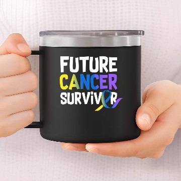 Discover Future Bladder Cancer Survivor 14oz Stainless Steel Tumblers