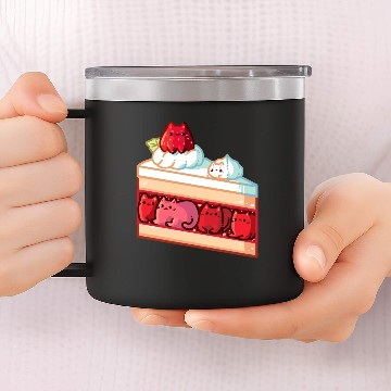 Discover Strawberry Shortcake Cats 14oz Stainless Steel Tumblers