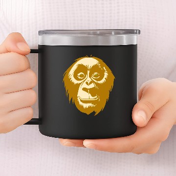 Discover ape face vector 14oz Stainless Steel Tumblers