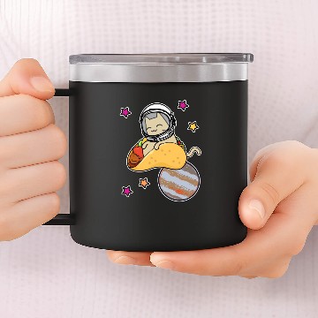 Discover Space Taco Cat 14oz Stainless Steel Tumblers