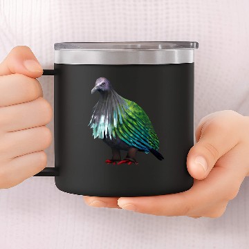 Discover Collared dove illustration 14oz Stainless Steel Tumblers
