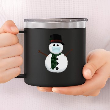 Discover Snowman With A 14oz Stainless Steel Tumblers