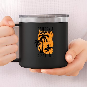 Discover California Malibu 14oz Stainless Steel Tumblers