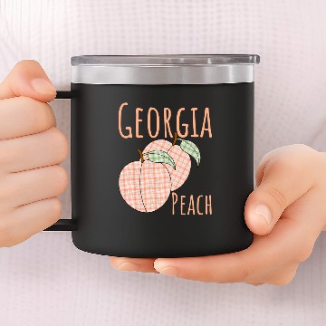 Discover Georgia Peach 14oz Stainless Steel Tumblers
