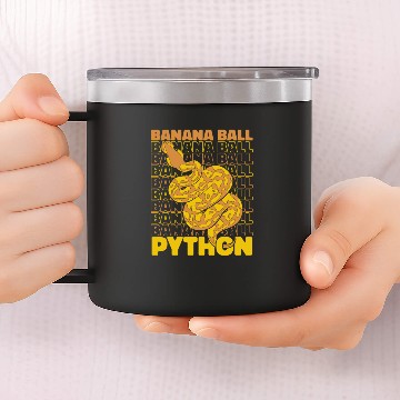 Discover Banana Ball Python Pythonidae Snake Owner Banana 14oz Stainless Steel Tumblers