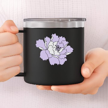 Discover Peony Flower Vector 14oz Stainless Steel Tumblers