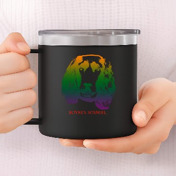 Discover The boykin spaniel head is Violet, Green, Orange 14oz Stainless Steel Tumblers
