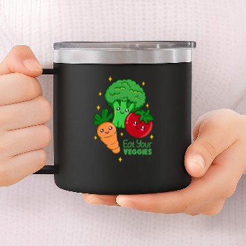 Discover Eat Your Veggies 14oz Stainless Steel Tumblers