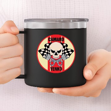 Discover Camaro Yenko skull & pistons 14oz Stainless Steel Tumblers