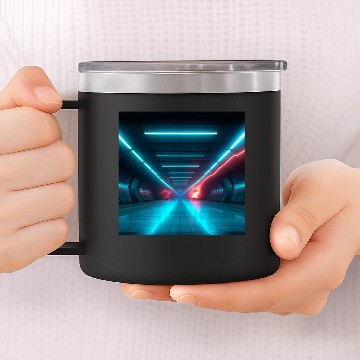 Discover Futuristic Subway 14oz Stainless Steel Tumblers