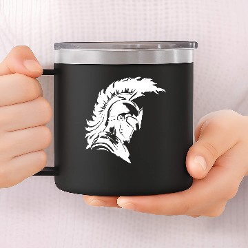 Discover Warrior Sparta Helmet Spartan 14oz Stainless Steel Tumblers