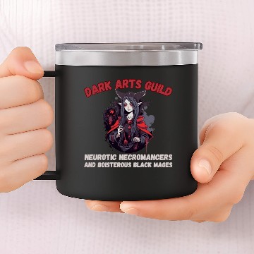 Discover Dark Arts Guild, Necromancer 14oz Stainless Steel Tumblers