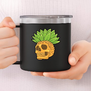 Discover Pineapple Skull 14oz Stainless Steel Tumblers