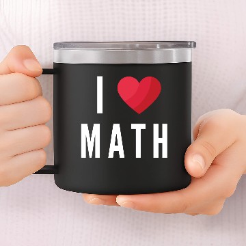 Discover I LOVE MATH dark version 14oz Stainless Steel Tumblers