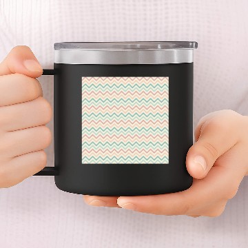 Discover Colorful Retro Chevron Pattern 14oz Stainless Steel Tumblers
