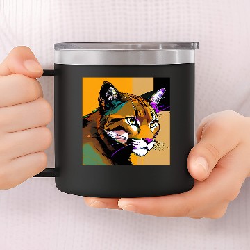 Discover Mountain Lion future ink 14oz Stainless Steel Tumblers