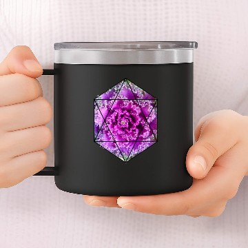 Discover flower pattern purple 14oz Stainless Steel Tumblers