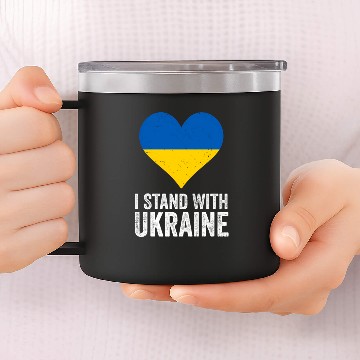 Discover I Stand With Ukraine Stop Putin Stop War Support U 14oz Stainless Steel Tumblers